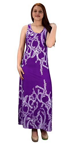 Wholesale Bulk Lot: Paisley Print Sleeveless Scoop Neck Beach Maxi Dress Purple S