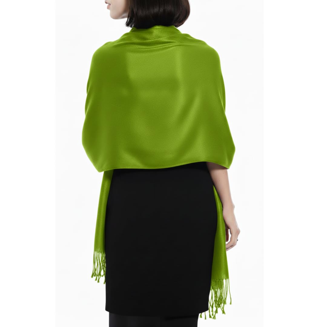 Wholesale Lot Silky Bamboo Rayon Pashmina Scarf Wrap Olive Green for Resellers