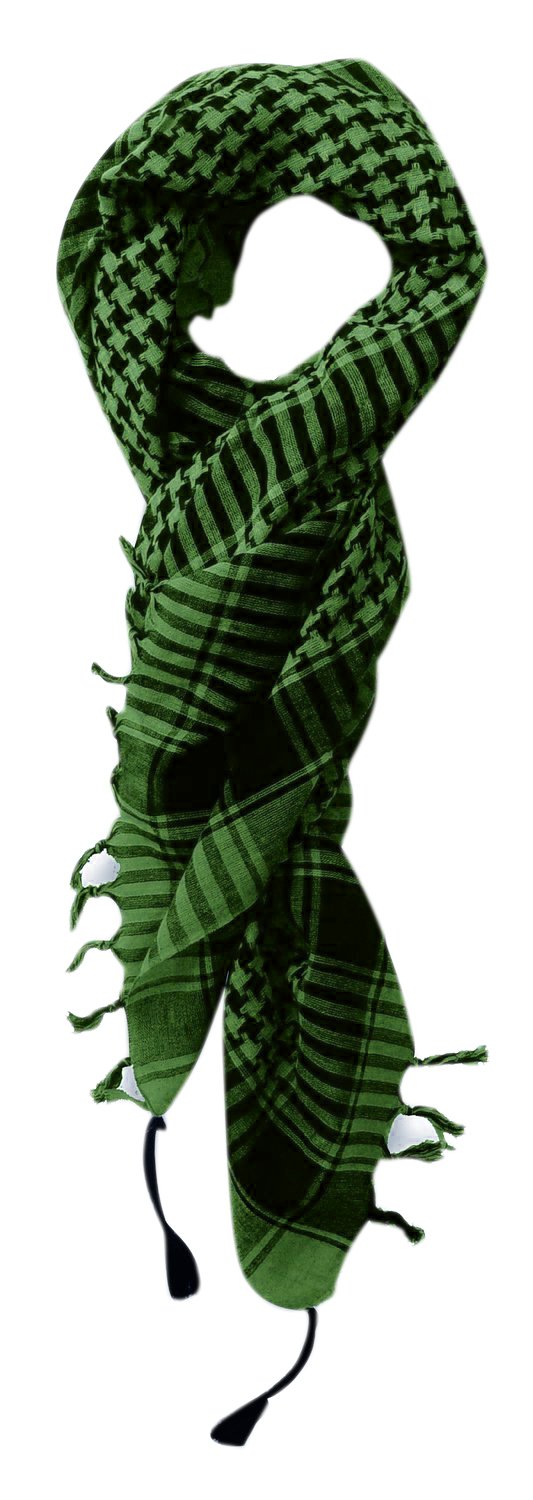Wholesale Bulk Lot: 100% Cotton Green Shemagh Keffiyeh Scarf for Resellers