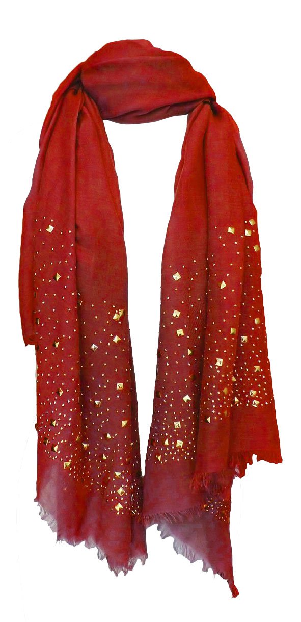 Wholesale Bulk Lot: Maroon Glittering Sparkle Studded Scarf Shawl Wrap for Resellers