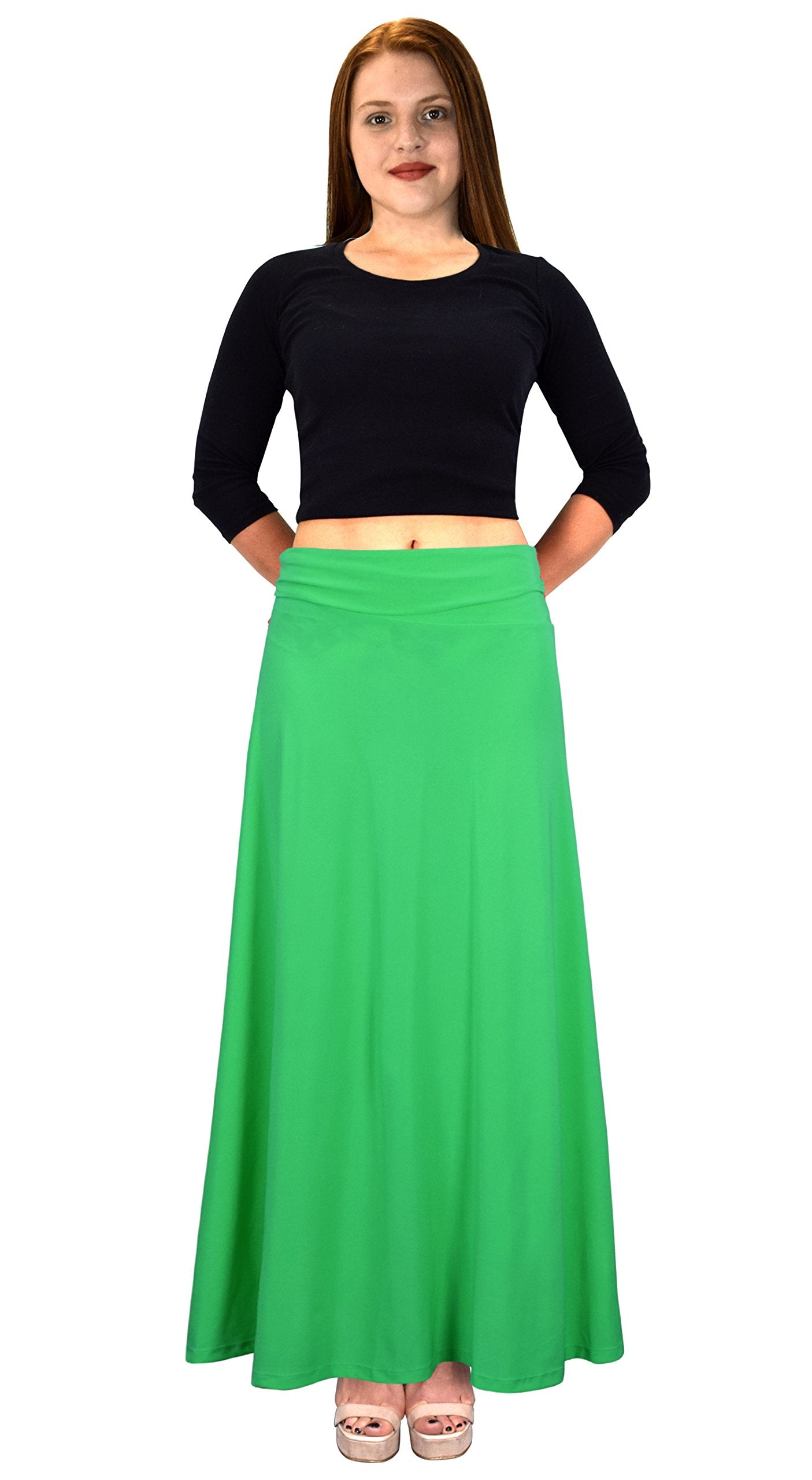 Wholesale Bulk Lot: Women's Jersey Maxi Skirt Printed Mint Size XL