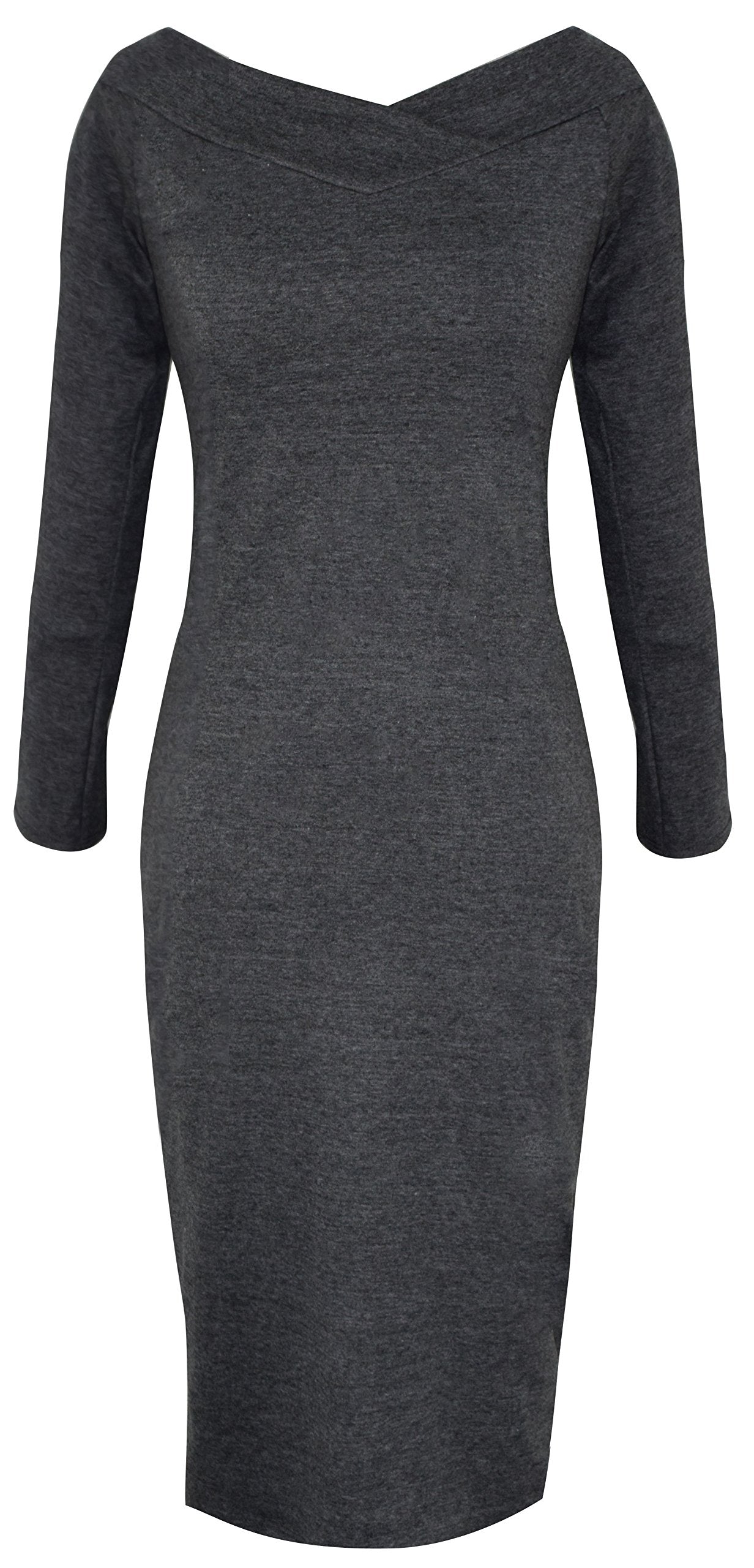 Wholesale Bulk Lot: Bodycon Bodice Slim Fit Evening Dress, Small, Solid Grey