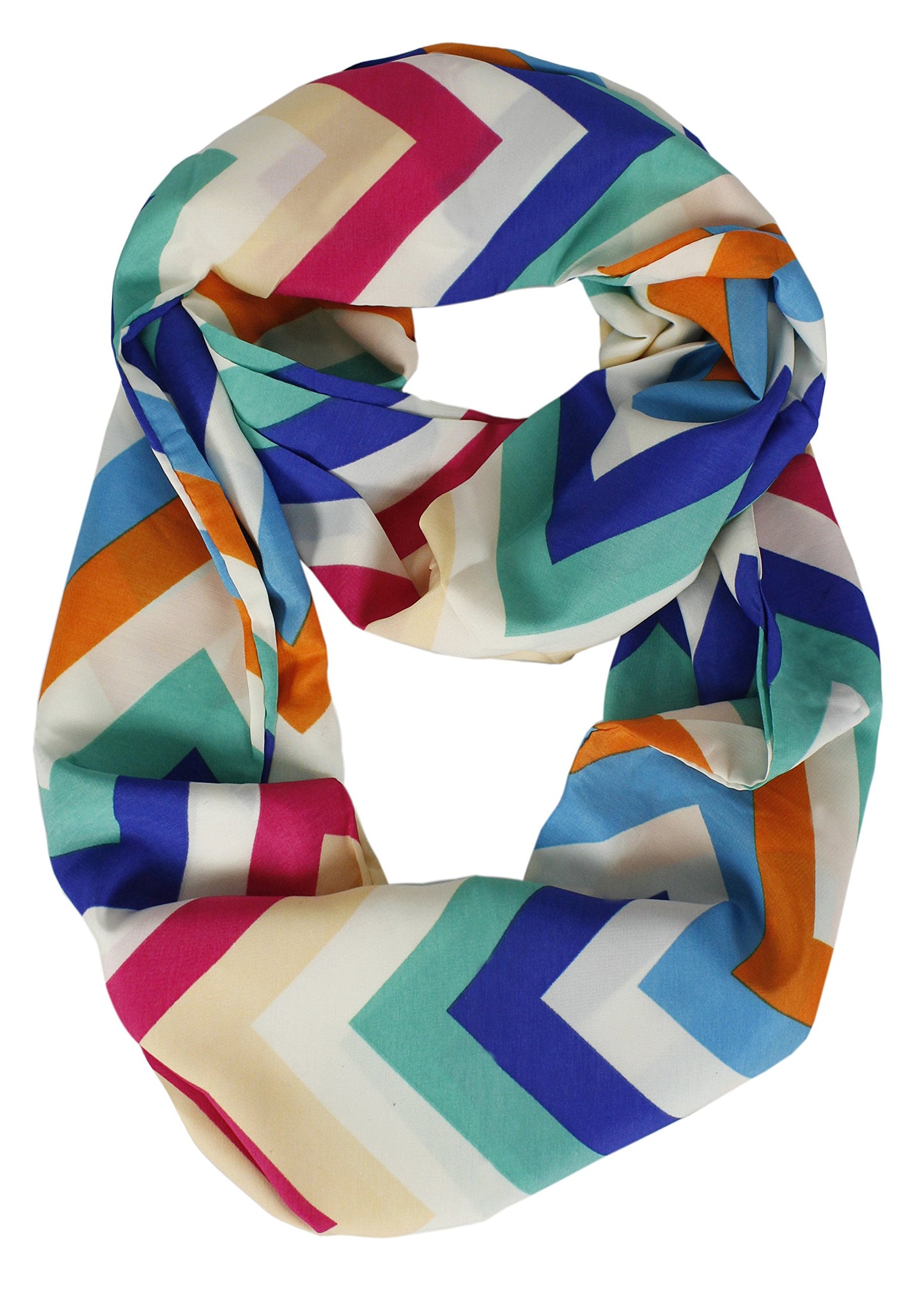 Wholesale Bulk Lot: Green Chevron Design Infinity Loop Scarf Reseller Pack