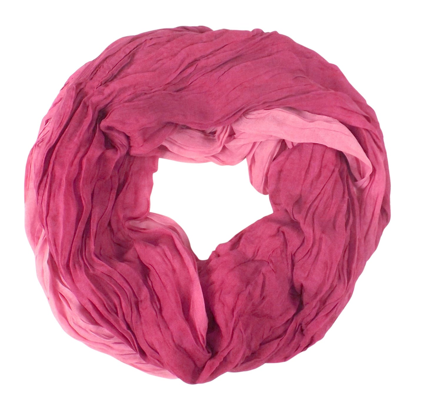 Wholesale Bulk Lot: Red Neon Faded Ombre Crinkled Lightweight Infinity Loop Scarf Reseller Pack
