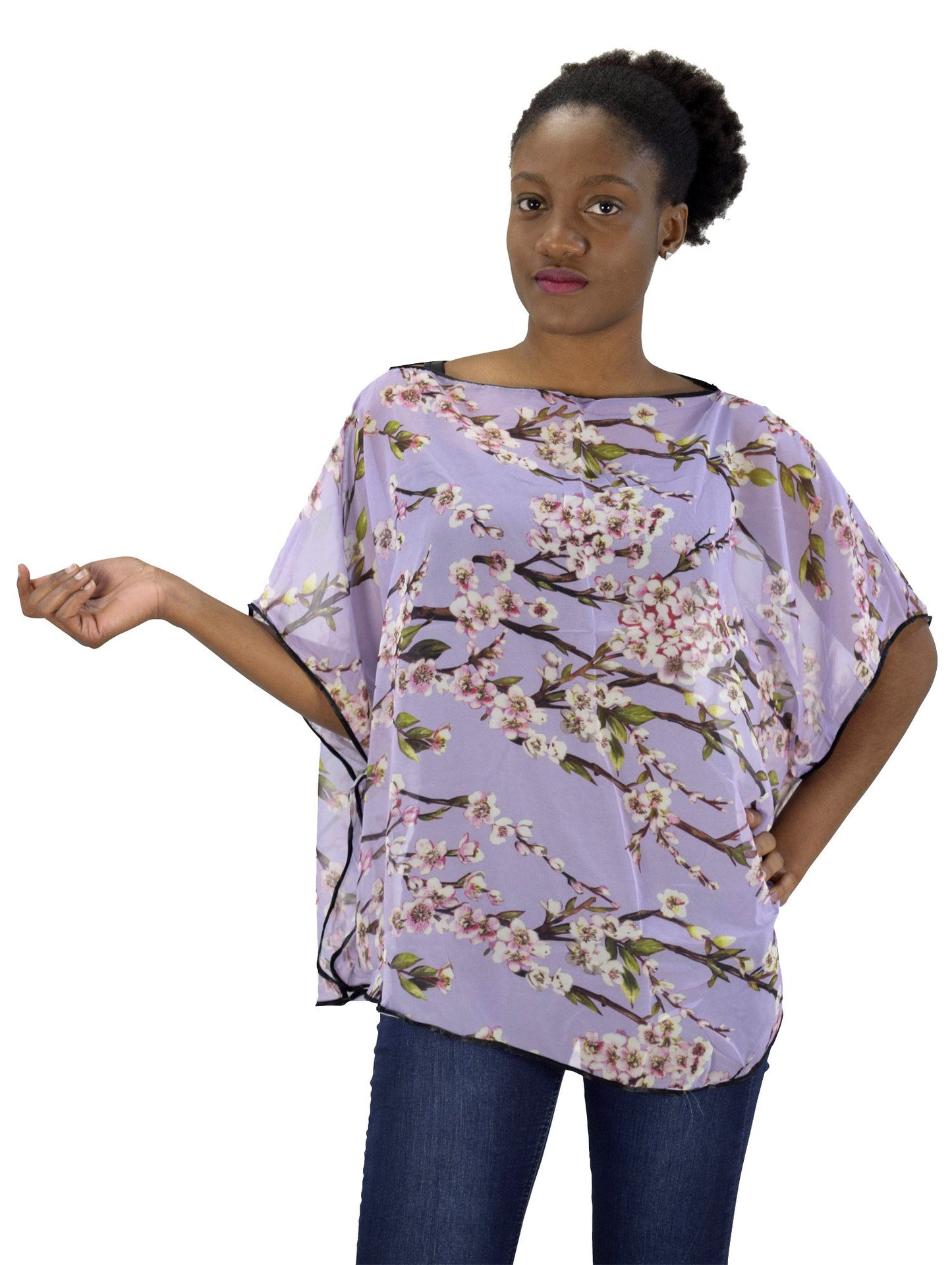 Wholesale Bulk Lot: Women's Loose Silhouette Shrug Poncho Top Lavender