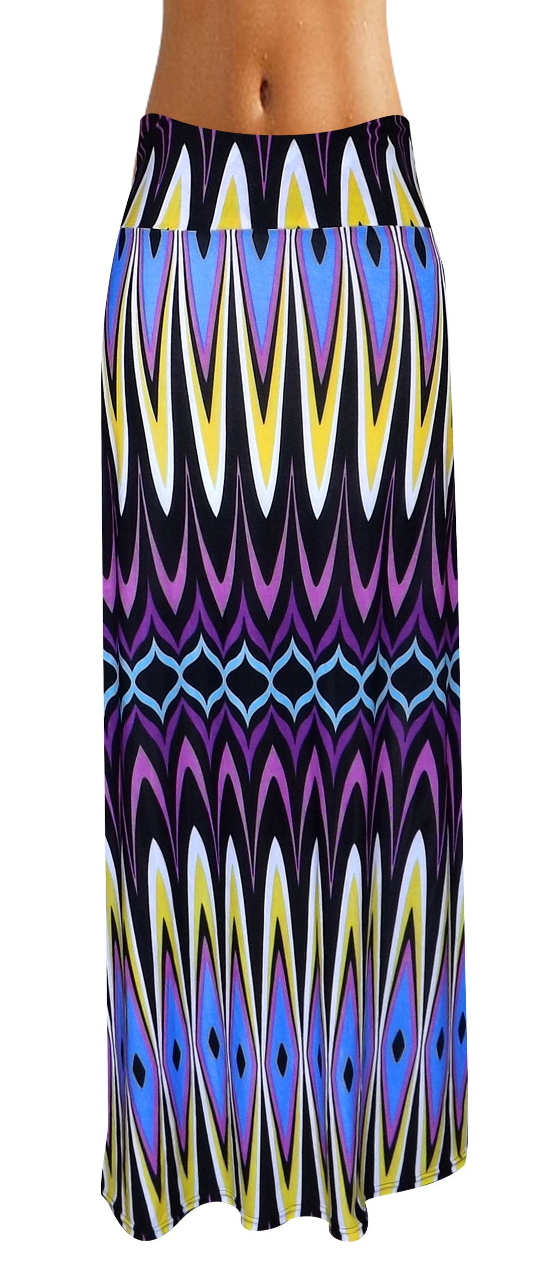 Wholesale Bulk Lot: Fold Over Waist Banded Maxi Skirt Reseller Pack