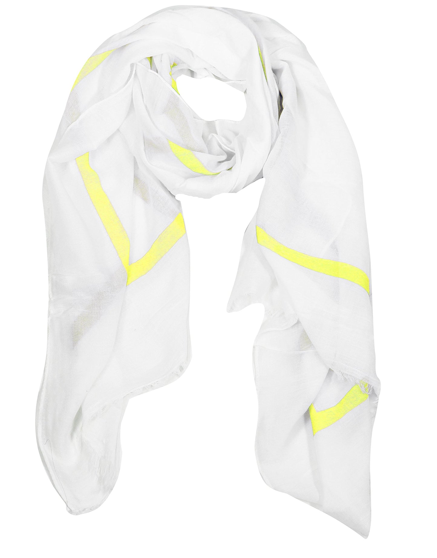 Wholesale Bulk Lot: Vintage Soft Cotton Blend Block Stripe Shawl Wrap Scarf Yellow Reseller Pack