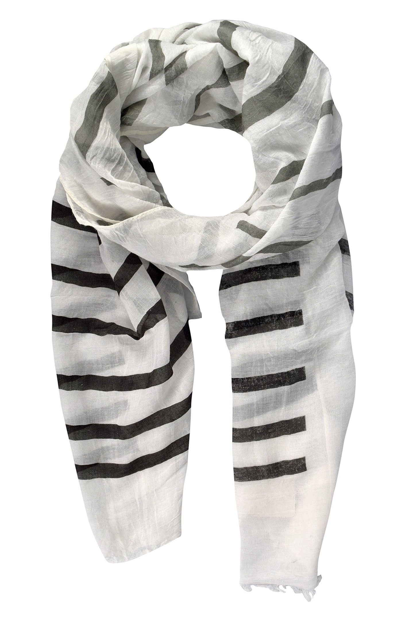 Wholesale Bulk Lot: Vertical Striped Fading Eyelash Fringe Scarf Cover Up for Resellers Black