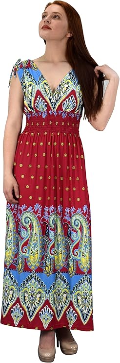Wholesale Bulk Lot: Exotic Floral Bohemian Sleeveless Maxi Dress Fuchsia Reseller