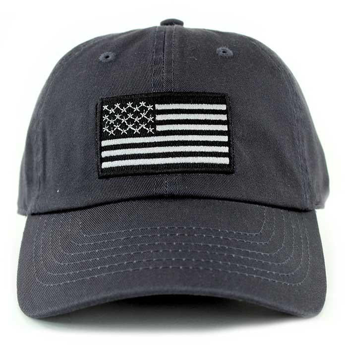 Newhattan 100% Cotton Baseball Caps Embroidered USA Flag