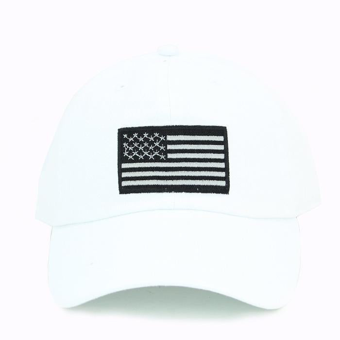 Newhattan 100% Cotton Baseball Caps Embroidered USA Flag