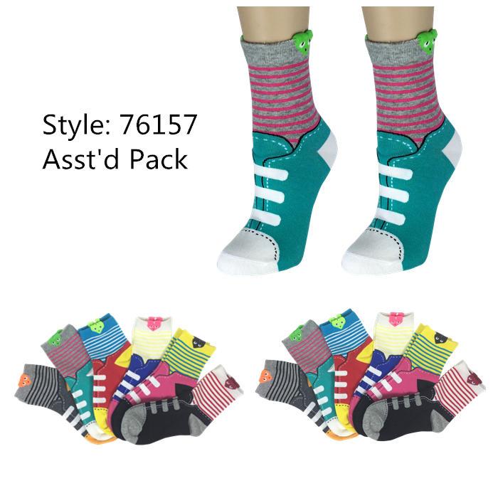 12 pack Women's's Cute Art Cartoon Colorful Casual Crew Cotton Animal Socks #