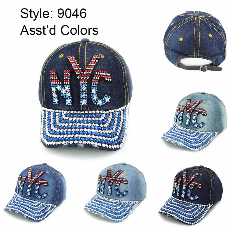 Denim Stone 100% Cotton 12 Pack Baseball Caps