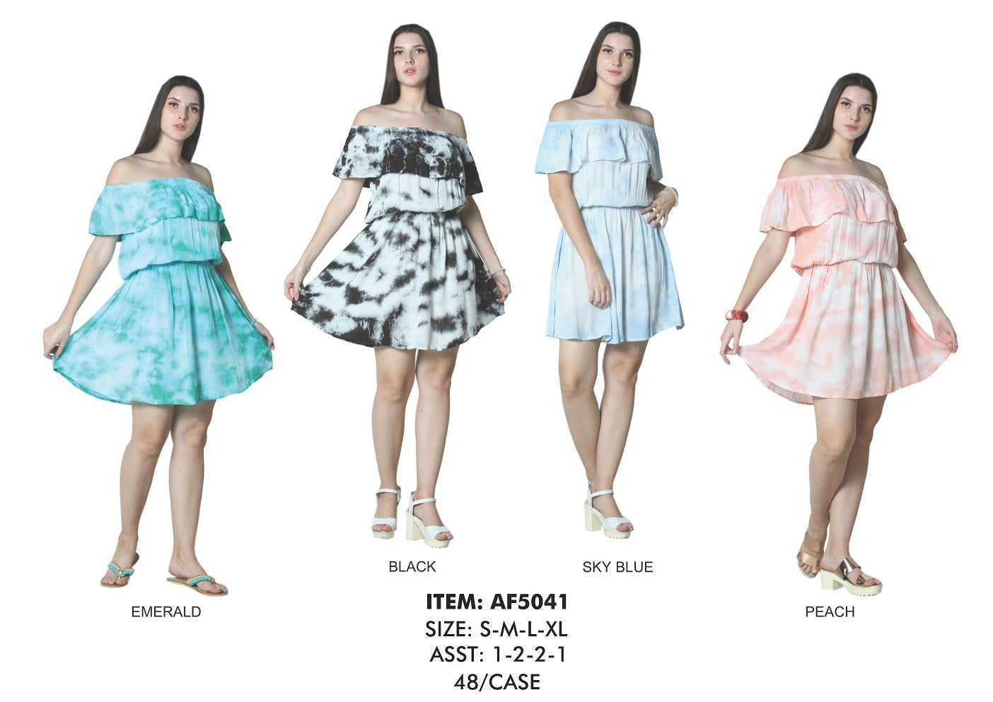 Rayon Tie Dye Short Dress 140 Gms Dress GDPAF5041-AT