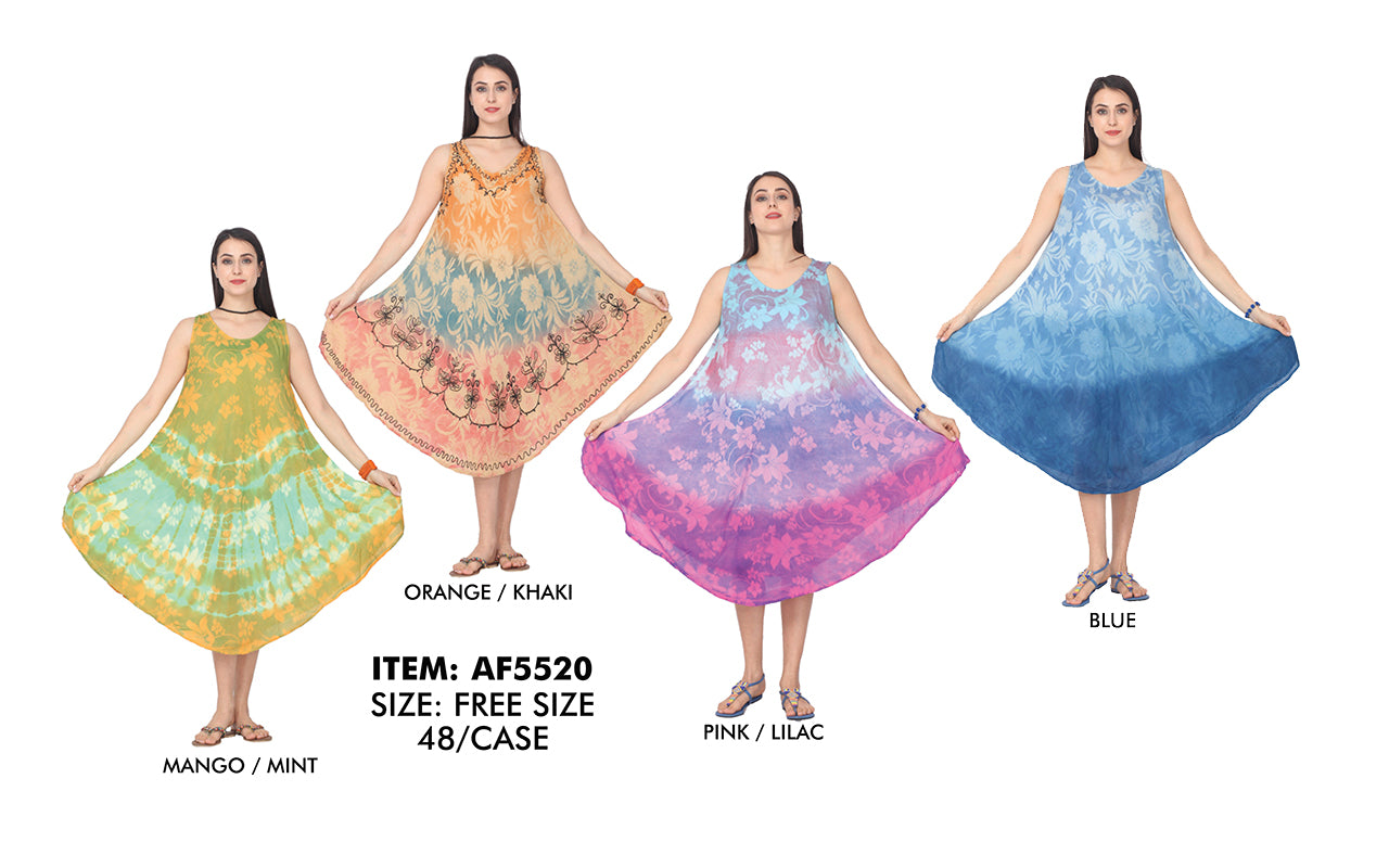 Rayon Tie Dye With Pattern GDPAF5520-AT
