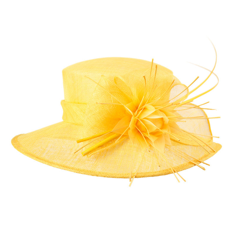 Sinamay Fascinator With Big Flower Trim