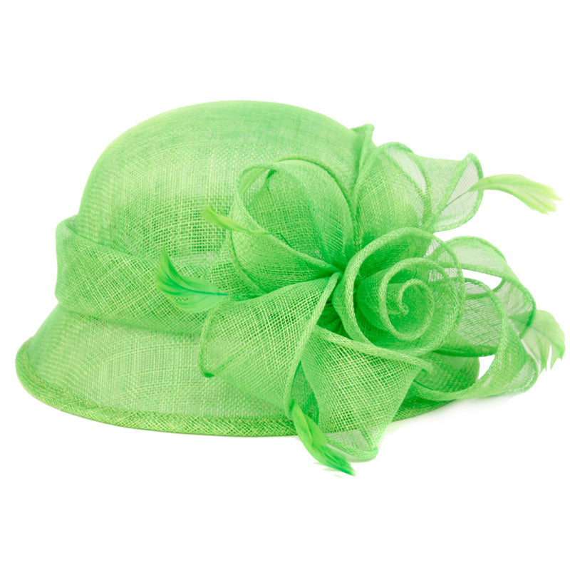 Sinamay Fascinator With Big Flower Trim