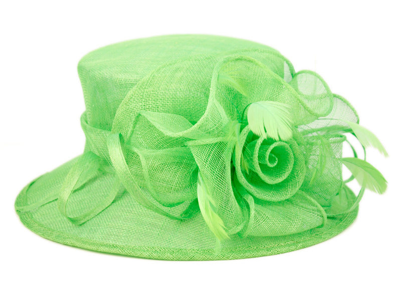 Sinamay Fascinator With Flower Trim