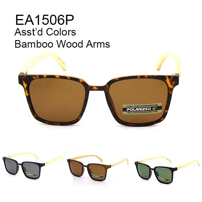 Wholesale Sunglasses Polarized Bamboo Arm 12 pack