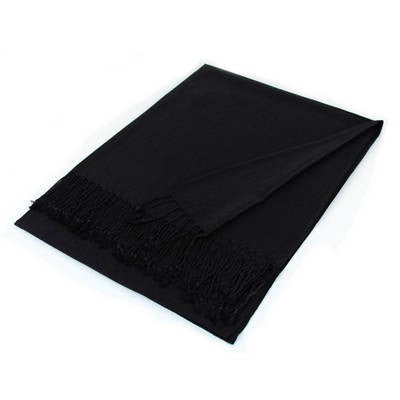 Wholesale Black Solid Pashmina Scarf