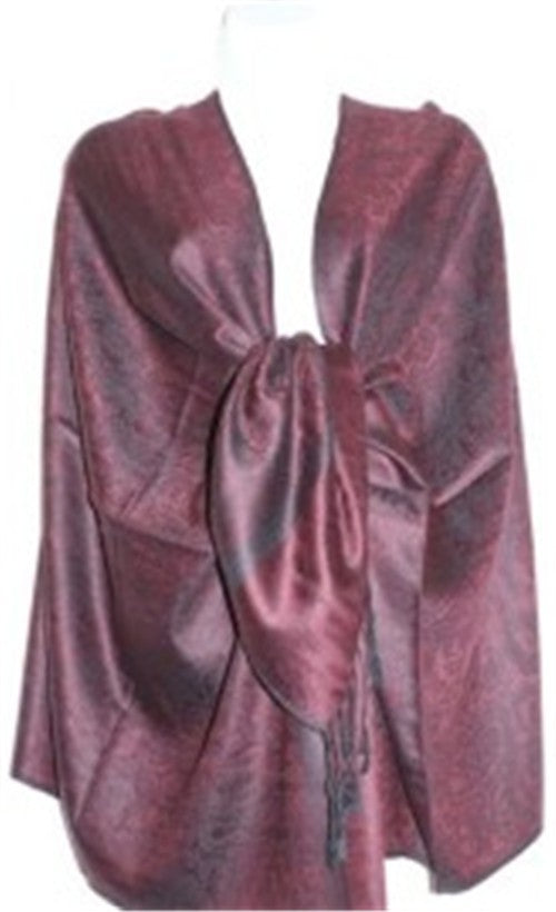 Wholesale Light Burgundy Paisley Pashmina Scarf