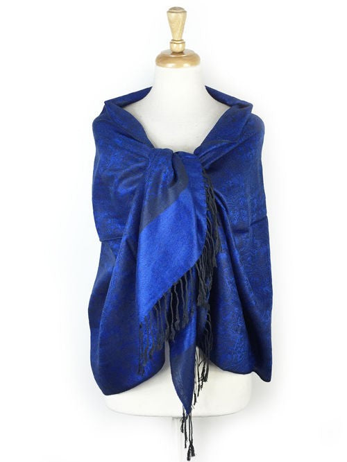 Wholesale Blue Paisley Pashmina Scarf