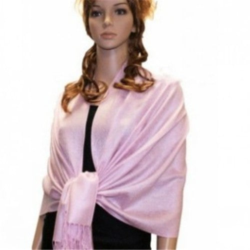 Wholesale Bulk Pack Light Paisley Pashmina Scarf - Pink
