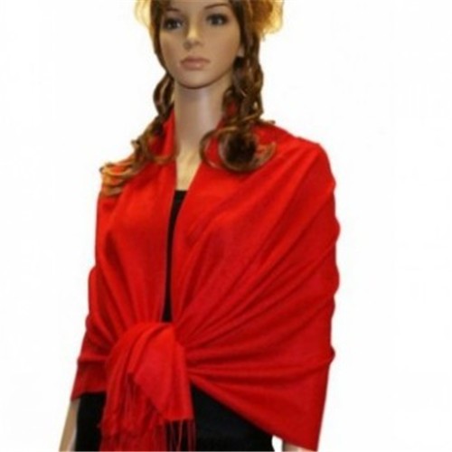 Wholesale Bulk Pack Light Paisley Pashmina Scarf - Red