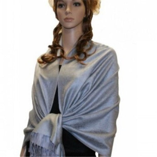 Wholesale Light Grey Paisley Pashmina Scarf