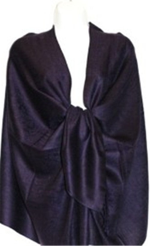Wholesale Ink Purple Paisley Pashmina Scarf