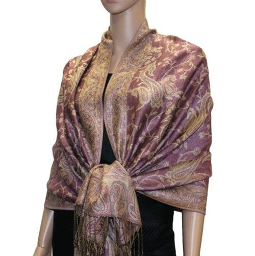 Wholesale Pink Paisley Pashmina Scarf