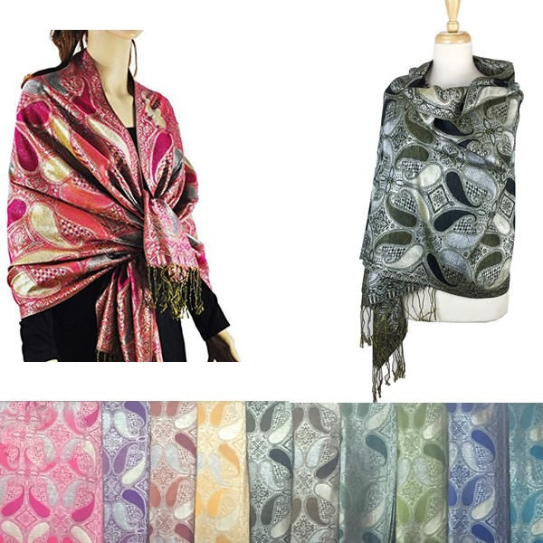 Wholesale Bulk Pack Pashmina 12 - Pack Assorted Colors