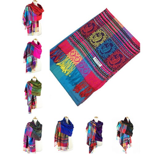 Wholesale Bulk Pack Pashmina 12 - Pack Assorted Colors
