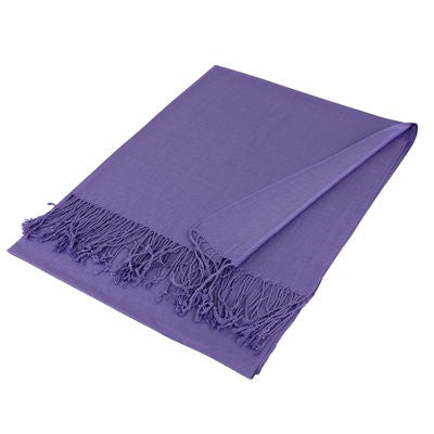 Wholesale Light Purple Solid Pashmina Scarf