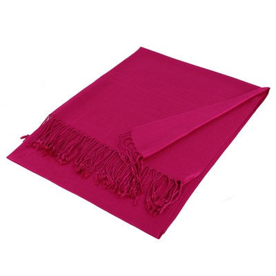 Wholesale Fuchsia Solid Pashmina Scarf