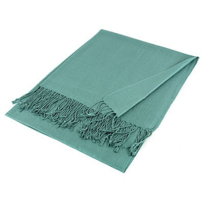 Wholesale Blue Solid Pashmina Scarf
