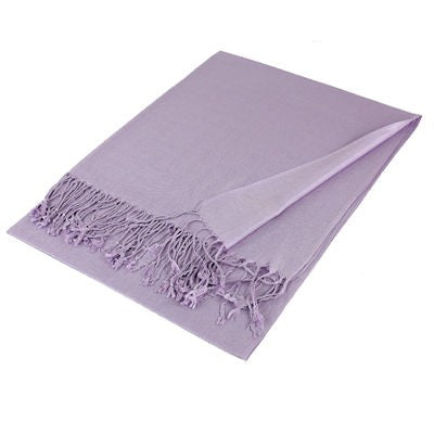 Wholesale Light Purple Solid Pashmina Scarf