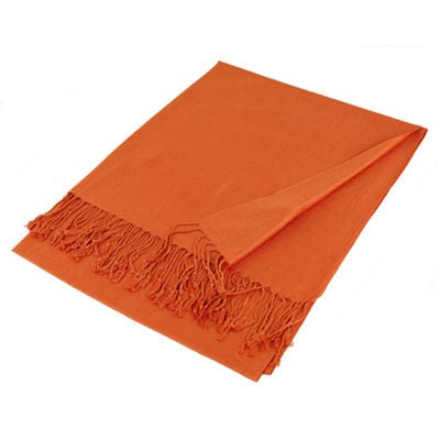 Wholesale Orange Solid Pashmina Scarf