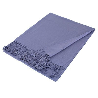 Wholesale Dim Gray Solid Pashmina Scarf