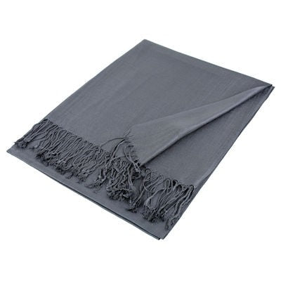 Wholesale Gray Solid Pashmina Scarf