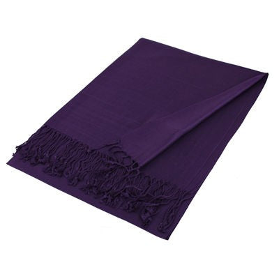 Wholesale Purple Solid Pashmina Scarf