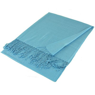 Wholesale Blue Solid Pashmina Scarf