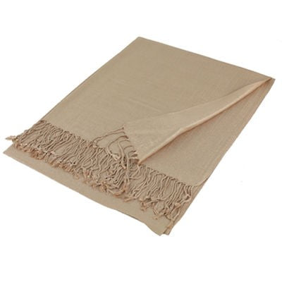 Wholesale Light Tan Solid Pashmina Scarf