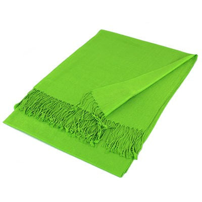 Wholesale Light Green Solid Pashmina Scarf