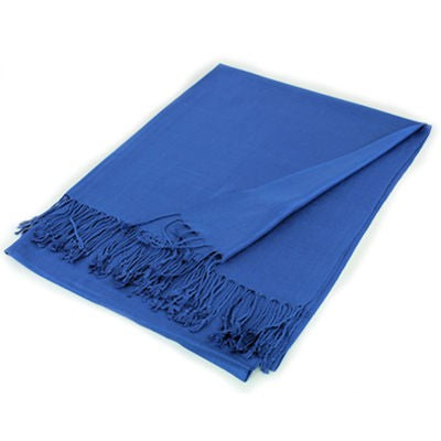 Wholesale Blue Solid Pashmina Scarf