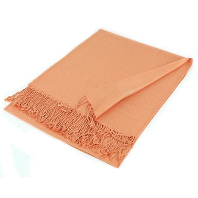 Wholesale Peach Solid Pashmina Scarf