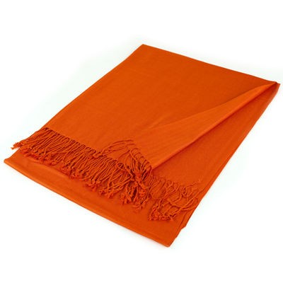 Wholesale Orange Solid Pashmina Scarf