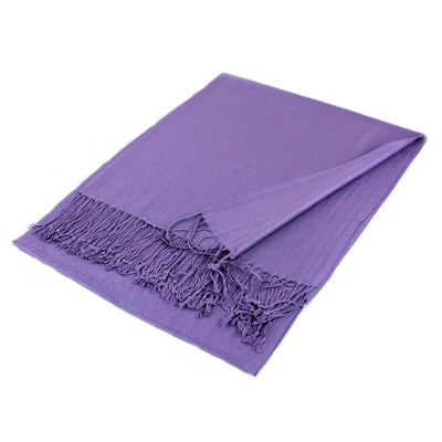 Wholesale Purple Solid Pashmina Scarf