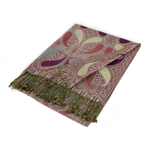 Wholesale Purple Paisley Pashmina Scarf