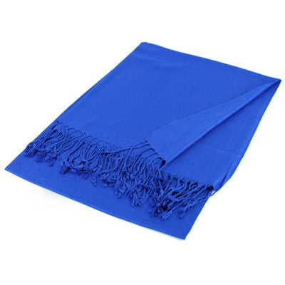 Wholesale Royal Blue Solid Pashmina Scarf